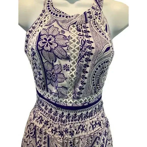 JAASE BOHO ENDLESS SUMMER HALTER MAXI DRESS XS - Picture 4 of 9